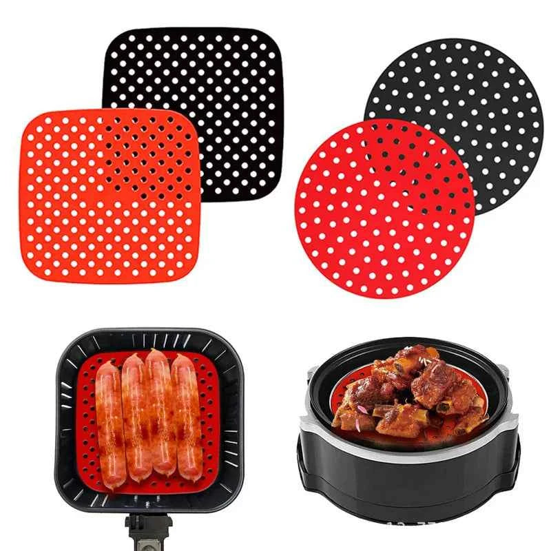 YS00032-Air fryer silicone non stick baking mat, pastry tools, oil mat, cake grill, kitchen accessories