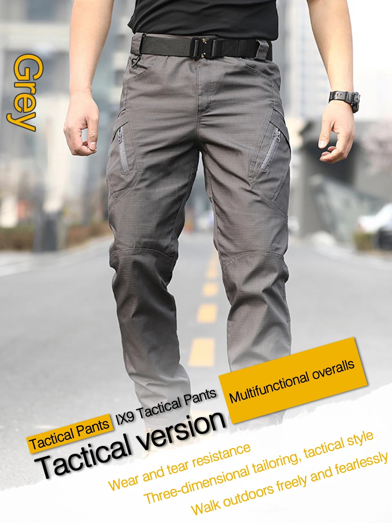 Men's Tactical Pants — Multi-Pocket Scratch-Resistant Breathable Lightweight Outdoor Pants
