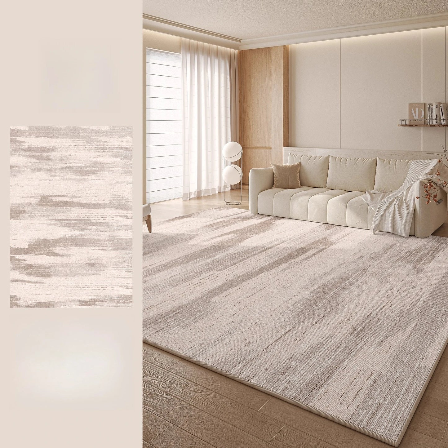 Cream Style Rugs for Bedroom Large Area Living Room Decoration Plush Carpet Home Fluffy Soft Floor Mat Thick Washable Lounge Rug