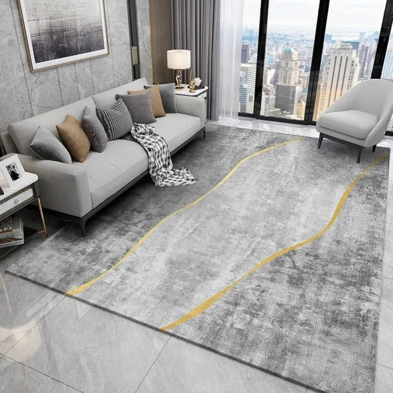 VIKAMA Light Luxury Modern Floor Carpet – Non-Slip Easy Care Large Rug for Living Room & Office