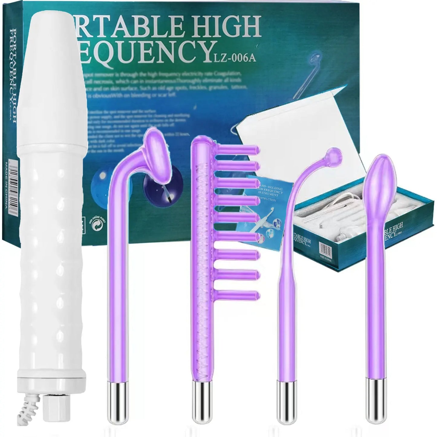 4-in-1 High-Frequency 120KHz Facial Massager Kit