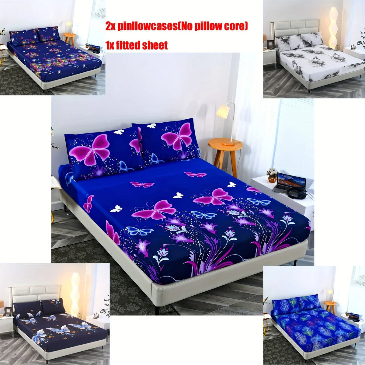 3-Piece Coordinated Print Bedding Set