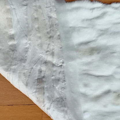 50x100cm Natural Rabbit Fur Patchwork Blankets Winter Bedspread on The Bed Striped Throw Blanket Soft Sofa Cover Christmas Party