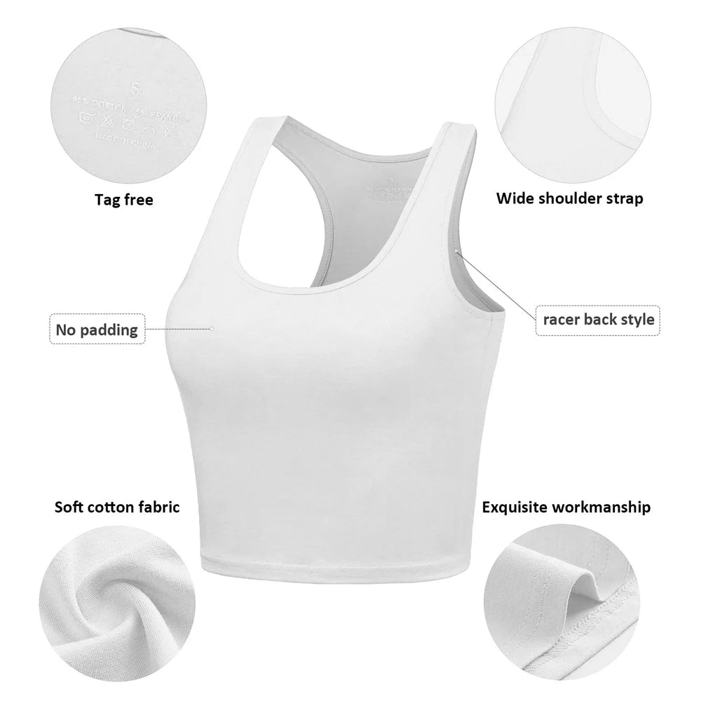 Women’s Elastic Sleeveless Tank Top — Running, Gym & Fitness