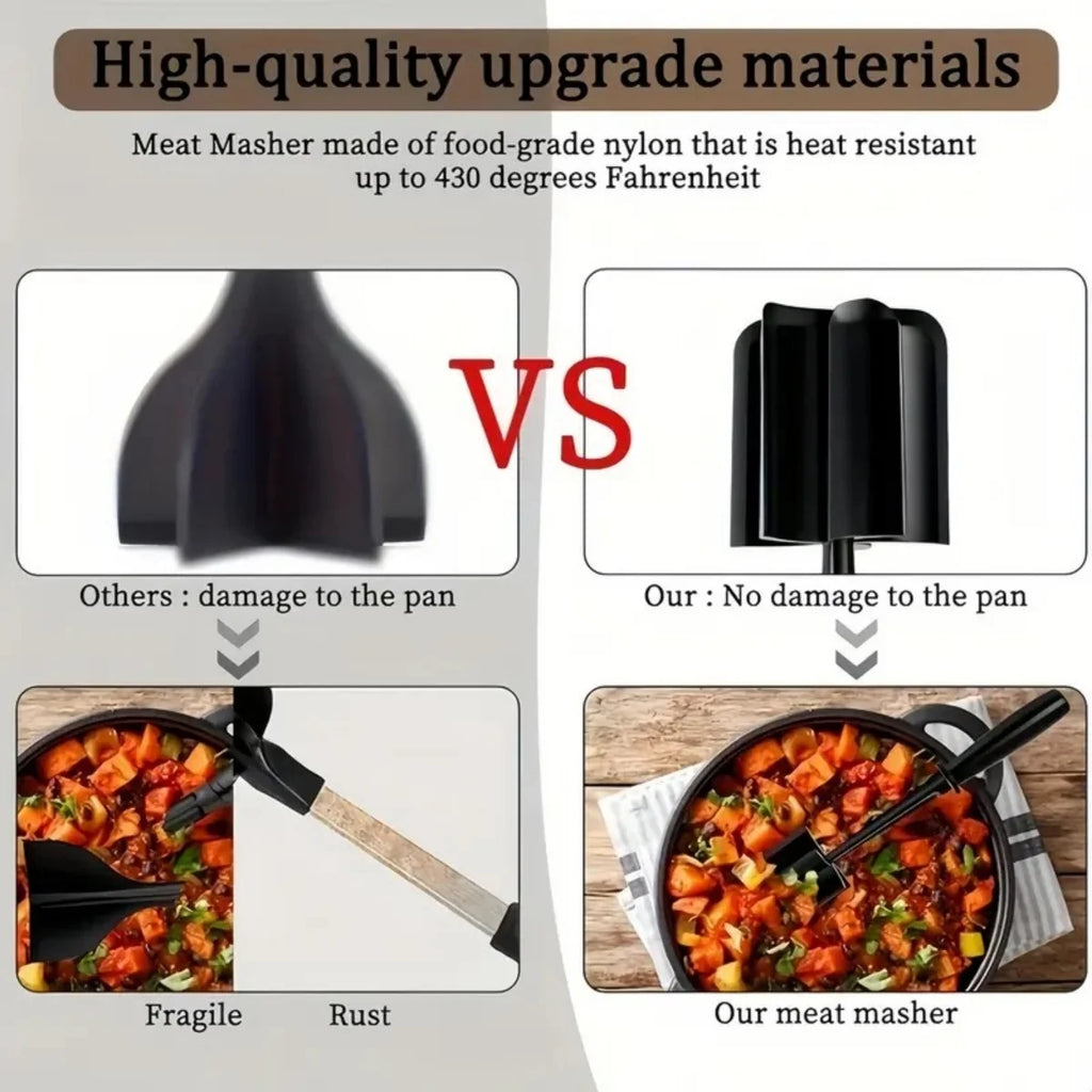 1pc Meat Chopper, Meat Shredder, Heat Resistant Suitable For Hamburger Meat Ground Beef Smasher