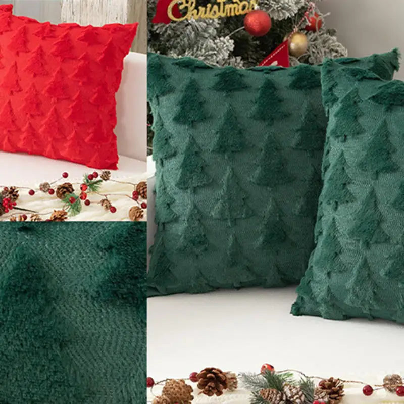 Christmas Decorative Pillow Cover, White, Holiday Decor