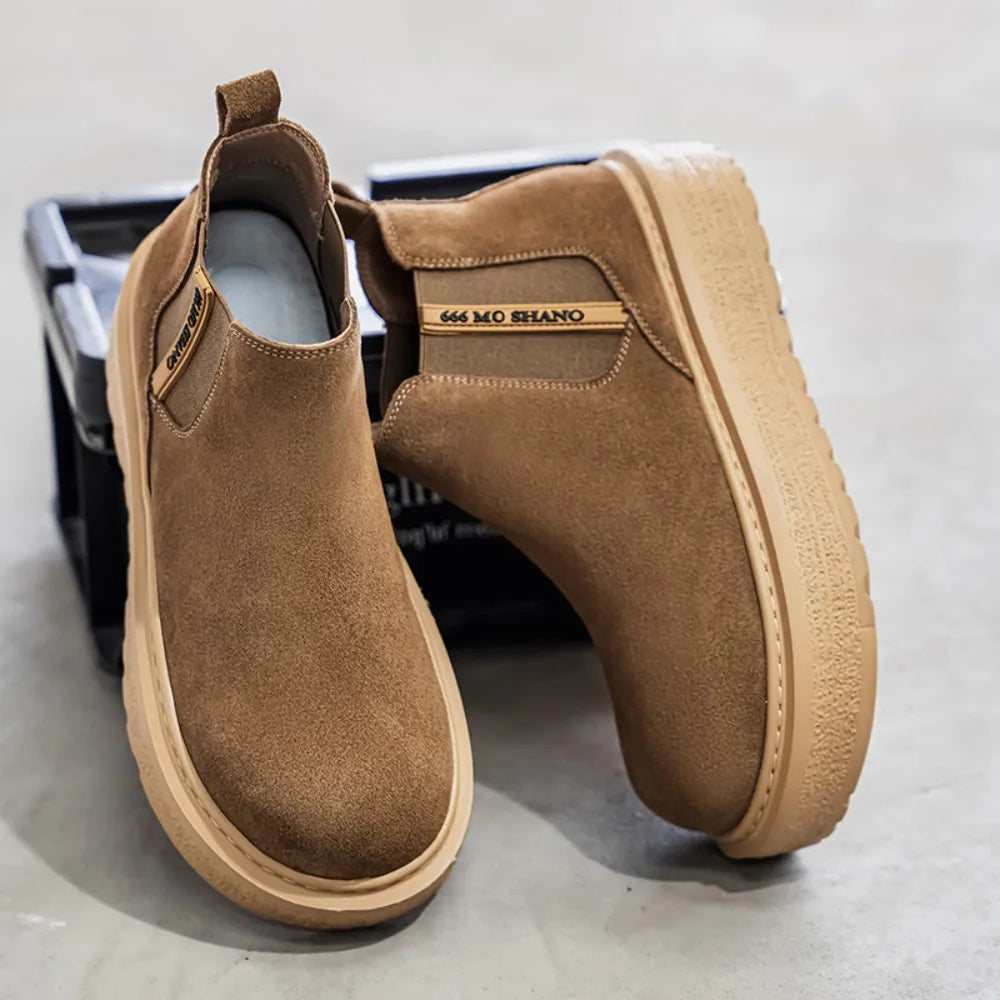 Platform Ankle Boots for Man High Quality 2025 Chelsea Luxury Designer Shoes for Men Flat Heel Warm Casual Elegant Men‘s Booties
