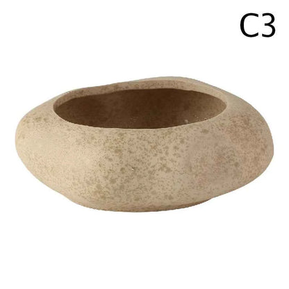 Creative Lotus Seedpod Ceramic Vase Zen Tea Table Desktop Japanese Ikebana Flower Arrangement Utensils Ceramic Stone Sand Decor