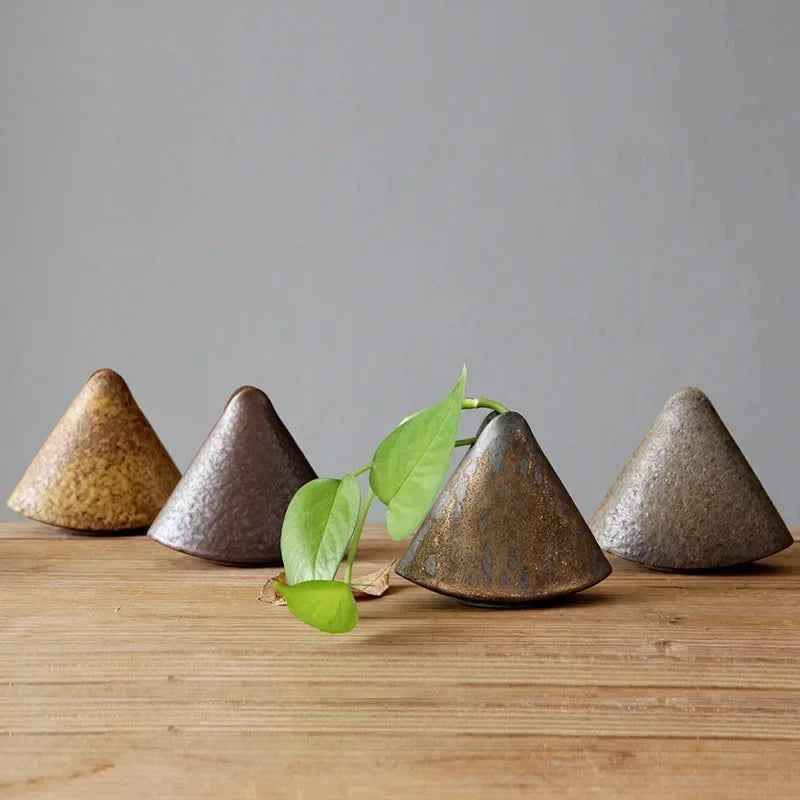 Rough Pottery Vase Ornaments Retro Tea Ceremony Flower Ware  Zen Flower Arrangement Ceramic Tabletop Vase Decorative Ornaments
