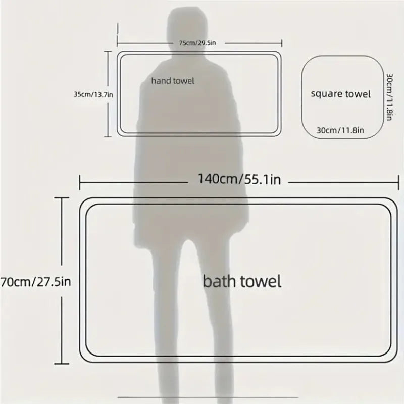 Thick Ultra Soft Bath Towel — Strong Absorption, Quick-Drying