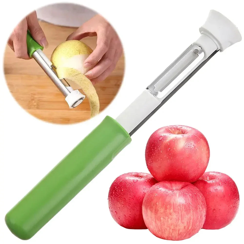 2-in-1 Telescopic Apple Peeler and Corer, Stainless Steel