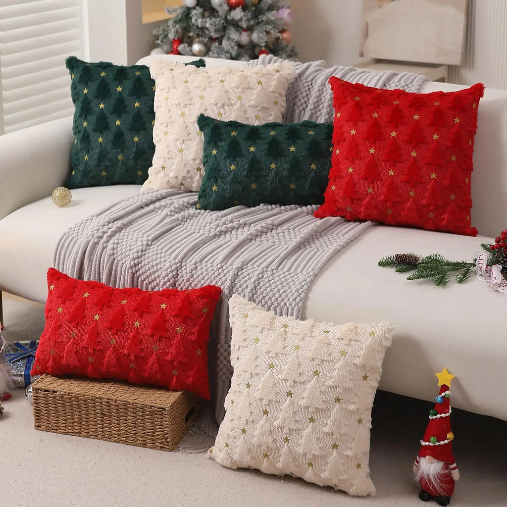 Knitted Spring Tree Decorative Throw Cushion Cover
