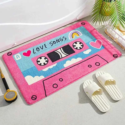 Cassette Music Tape Doormats Retro Classic Bath Mat Home Rug Non-Slip Carpet Bedroom Toilet Bathroom Kitchen Mats For Floor