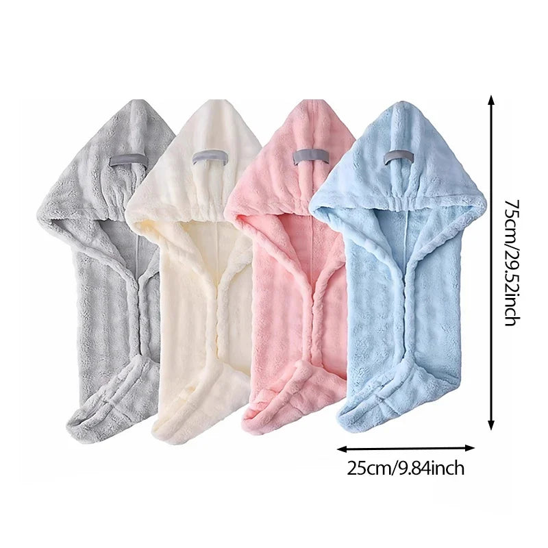1PC Microfiber Quick Dry Hair Wrap Bonnet Super Absorbent Soft Hair Towel