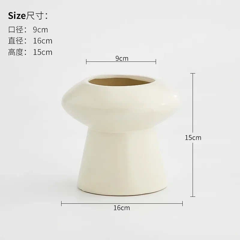 Minimalist Ceramic Vase Flower Arrangement Modern Creative Home Decor Restaurant Dry Flower Arrangement Decorative Ornaments