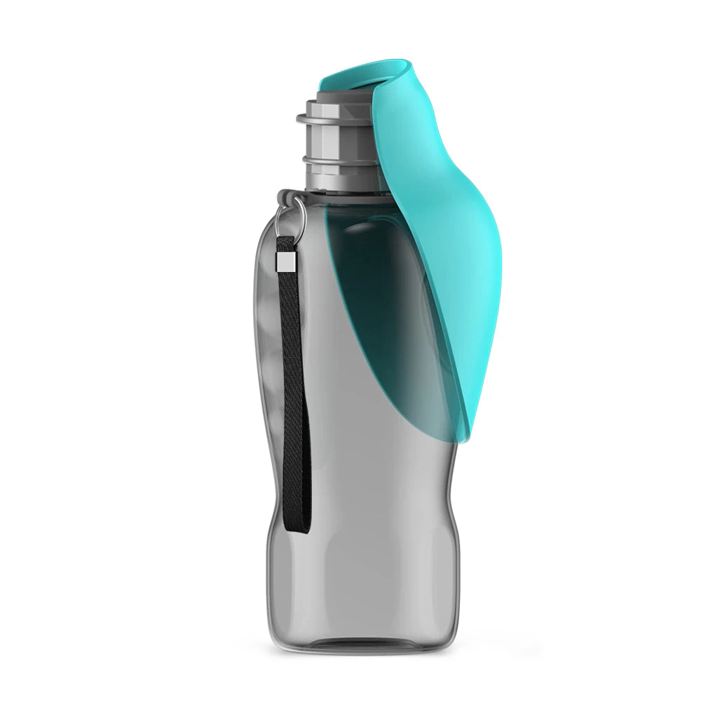 800ml Portable Dog Water Bottle with Fold-Out Bowl