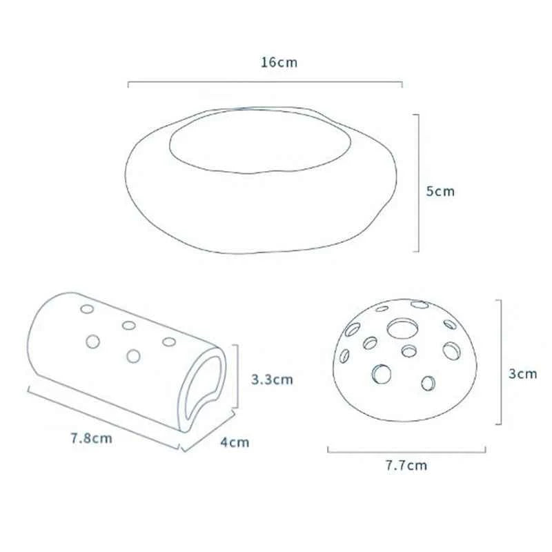 Creative Lotus Seedpod Ceramic Vase Zen Tea Table Desktop Japanese Ikebana Flower Arrangement Utensils Ceramic Stone Sand Decor
