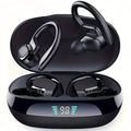 True Wireless Earbuds – Ear Clip Sport Design, Stereo Sound, Mic & LED Display