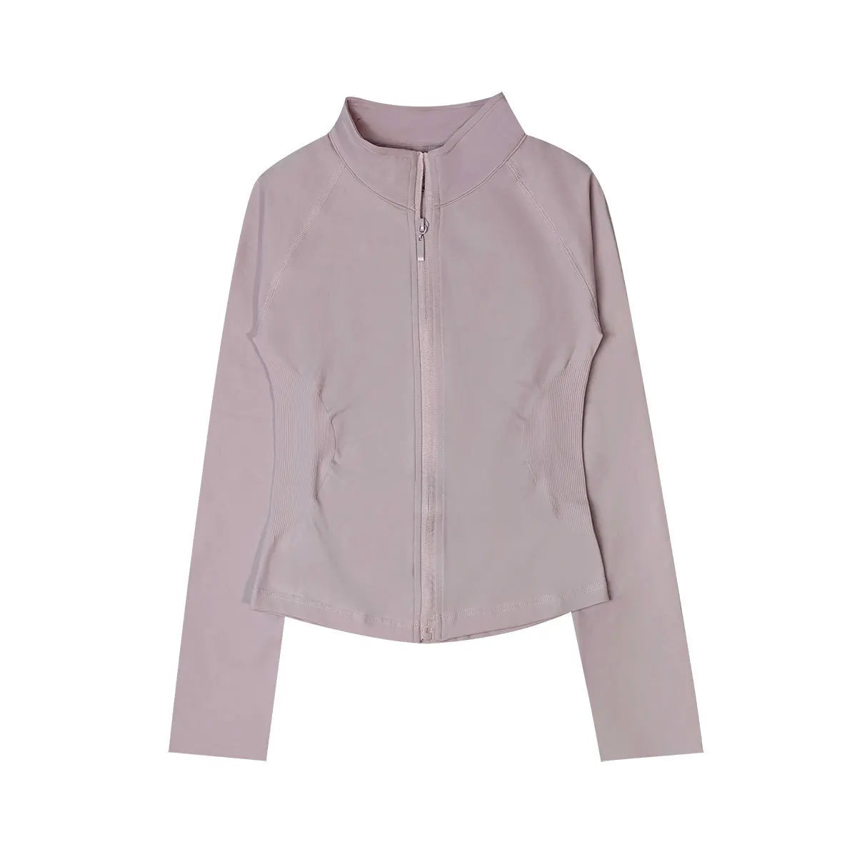 Women’s Zip-Up Sports Jacket — Seamless Long Sleeve Gym Activewear
