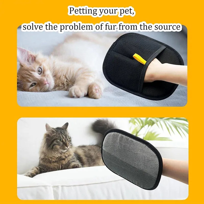 Reusable Double-Sided Pet Hair Removal Gloves