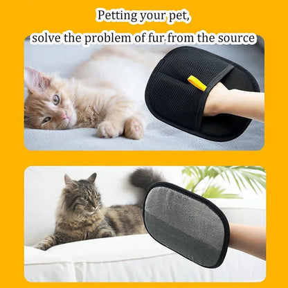 Reusable Double-Sided Pet Hair Removal Gloves