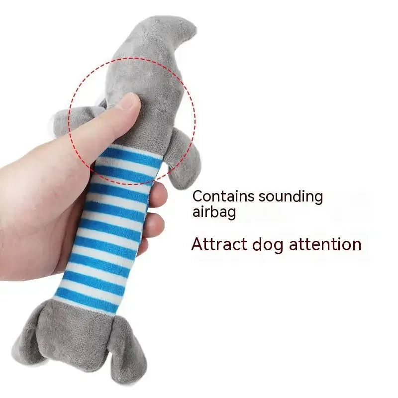 No Stuffing Squeaky Duck Dog Toy – Soft Plush Chew Toy for Puppies & Senior Dogs