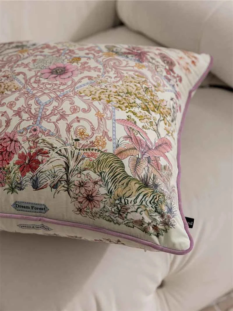 Vintage Floral Velvet Throw Pillow Covers Home Art Deco Pillowcase Square Pillow Case Cushion Cover for Bed Sofa Living Room Car