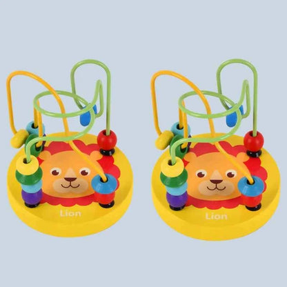 Colorful Wooden Roller Coaster Educational Circle Toy For Preschool Learning Bead Maze Toy Perfect Gift For Young Children