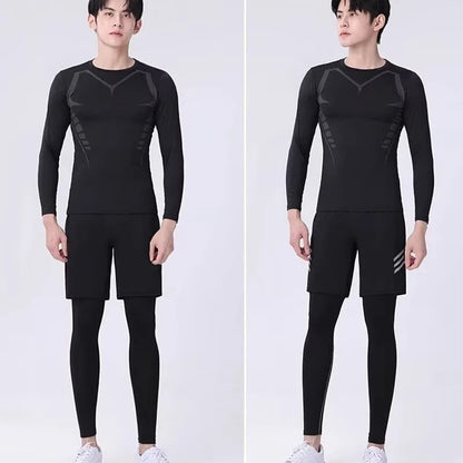 Men's T-shirt Men Running Sport T Shirt Men Compression Fitness Tops Tee Quick DryTight Training Gym Sport Running Shirts Jersey