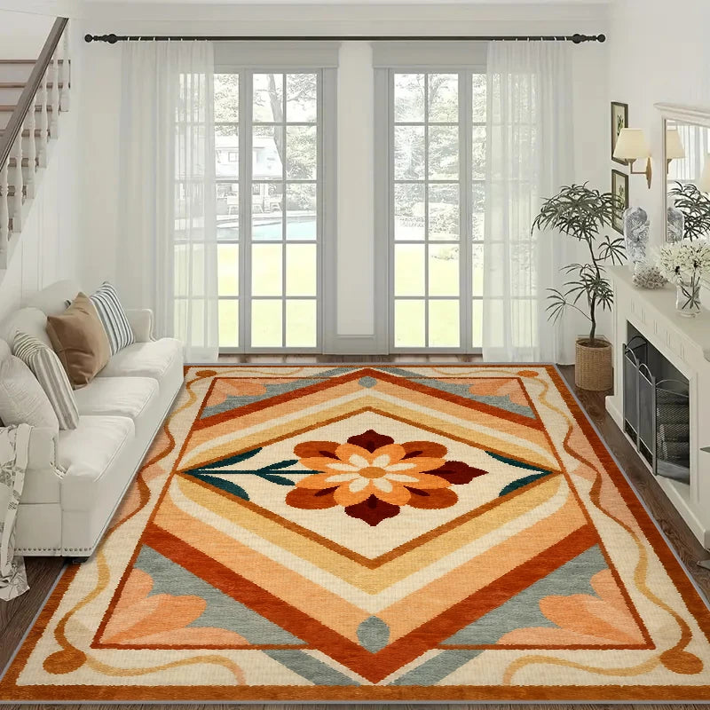 VIKAMA Modern Geometric Area Rug – Anti-Skid Durable Carpet for Living Room, Bedroom & Kids Room