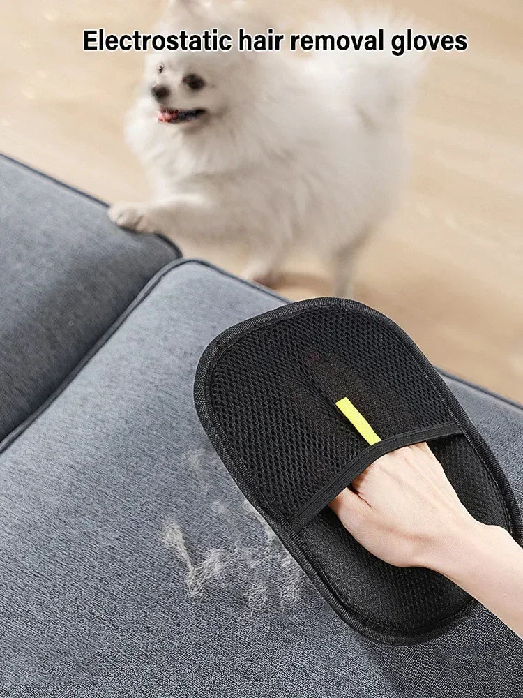 Static Pet Hair Removal Mitts for Furniture