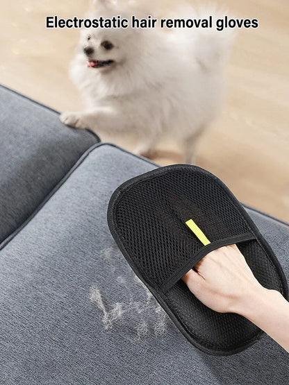 Static Pet Hair Removal Mitts for Furniture