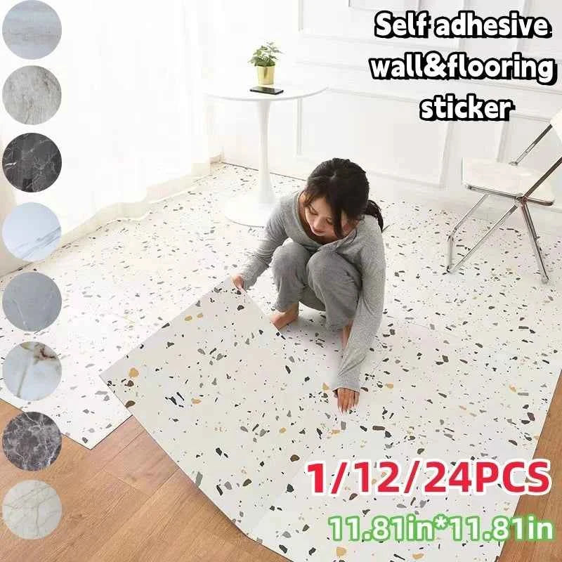 1/12/24Pcs Peel Peel and Stick Marble, 12Inx12In Backsplash Self Adhesive Tiles for Kitchen, Bathroom, Living Room, Bedroom