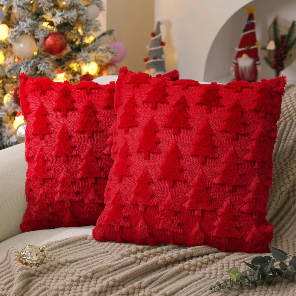 Knitted Spring Tree Decorative Throw Cushion Cover