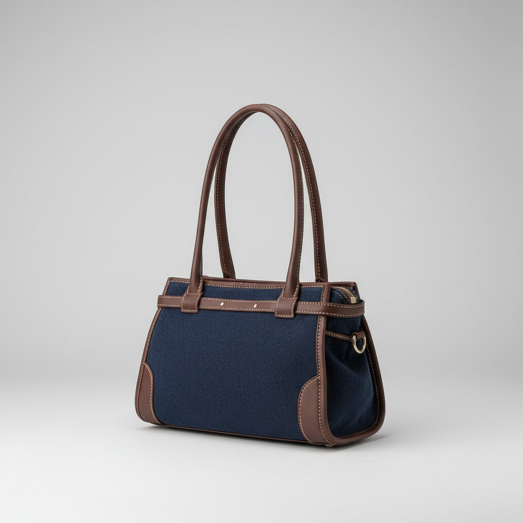 PU Leather Satchel Purse, Multi-Layer Compartments