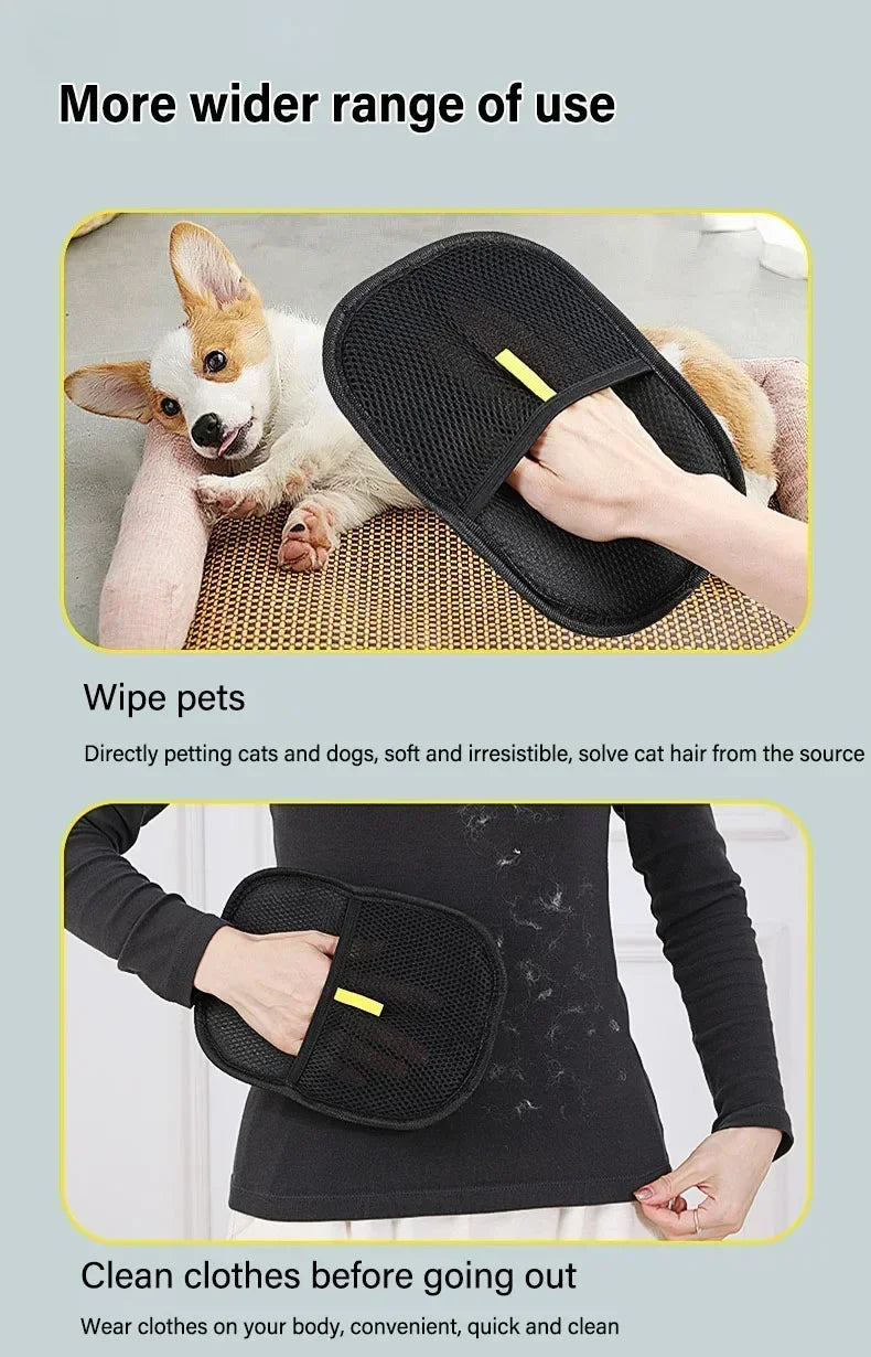 Static Pet Hair Removal Mitts for Furniture