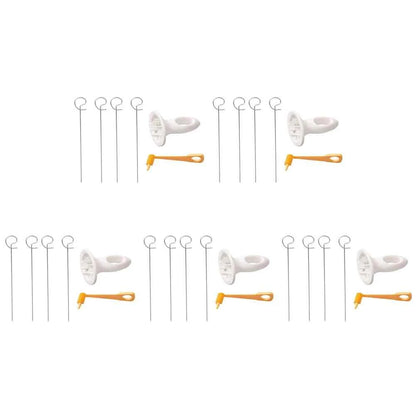 Spiral Potato Cutter with 4 Stainless Steel Sticks Manual Twisted Potato Slicer Reusable Potato Twister Kitchen Gadgets