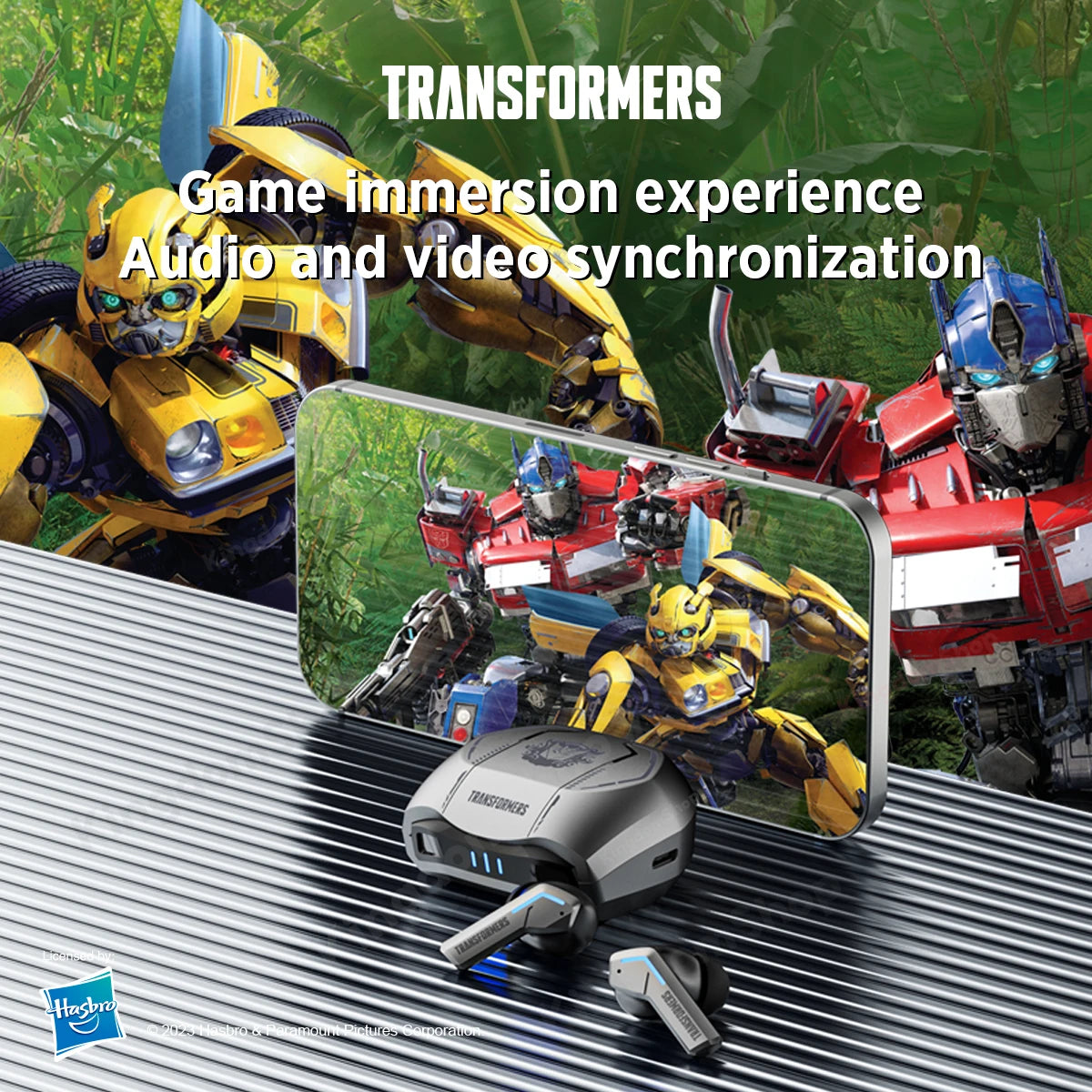 Transformers TF-T06 Gaming Wireless Earbuds – Bluetooth 5.3, Low Latency, HiFi, ENC Mic