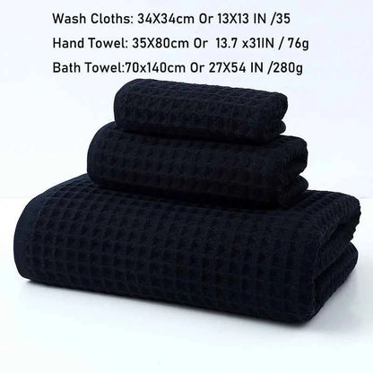 Bathroom Face Towel 100% Cotton Waffle Large Bath Towel Men Soft Child Hand Towel Hotel Gifts Wholesale Women 35X80 34X34 70X140