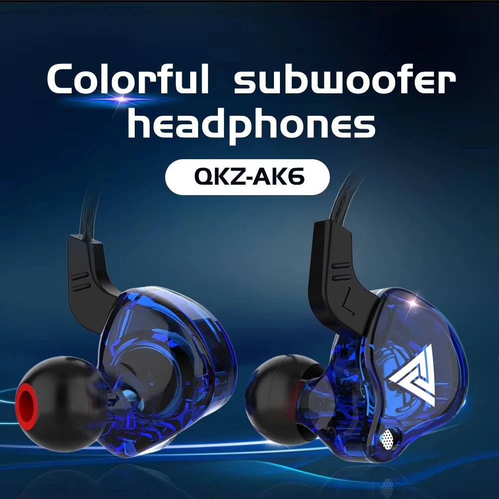 QKZ AK6 Copper Driver HiFi Wired Earphones