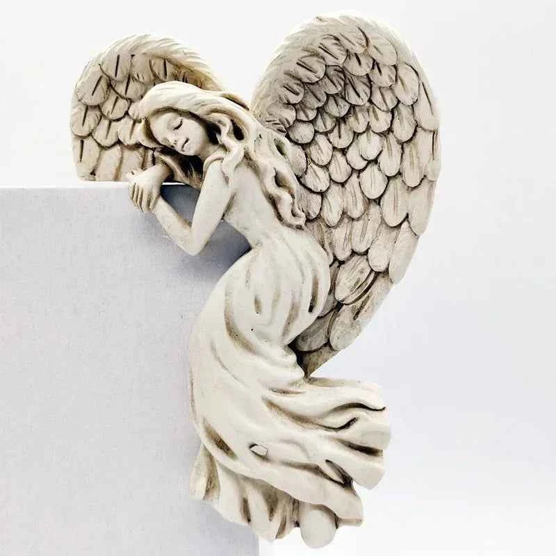 Home Decor Creative Fashion Crafts Angel Wings Resin Craft Door Frame Ornament Angel Winged Goddess Garden Door Decor Gifts