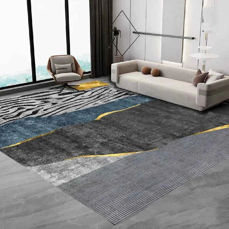 VIKAMA Nordic Simple Carpet Living Room Coffee Table Flannel Large Carpet Anti-Slip Bedroom Bedside Floor Mat Home Decoration