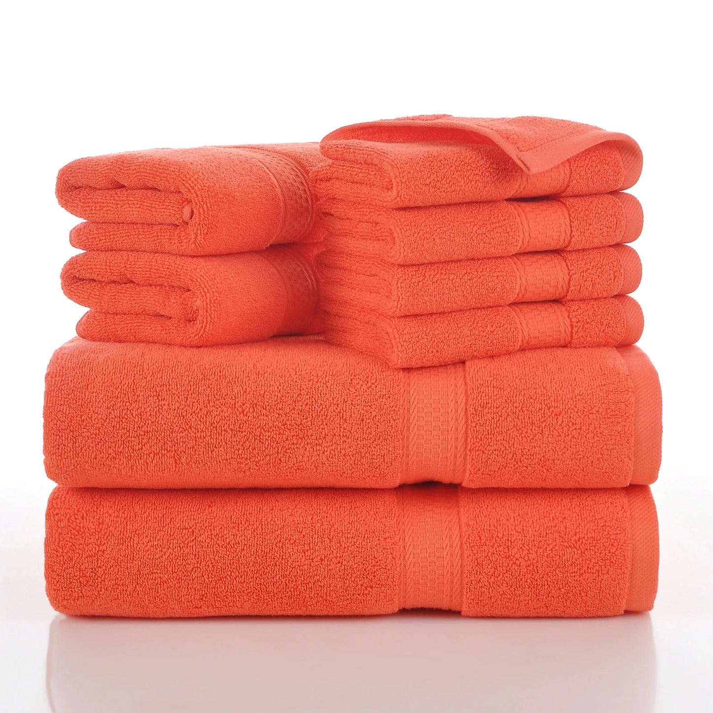 Towels 8 Piece Majestic Plush Luxury Towel Set, Cotton, Grey | Majestic - Bath Towel Set
