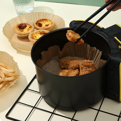 50-Pack Disposable Air Fryer Paper Liners, Non-Stick Square