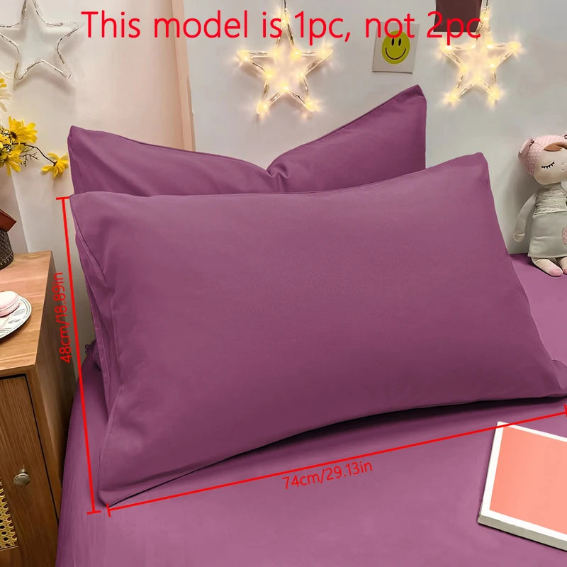 Matte Solid Black Pillowcase, Pocket Sealed