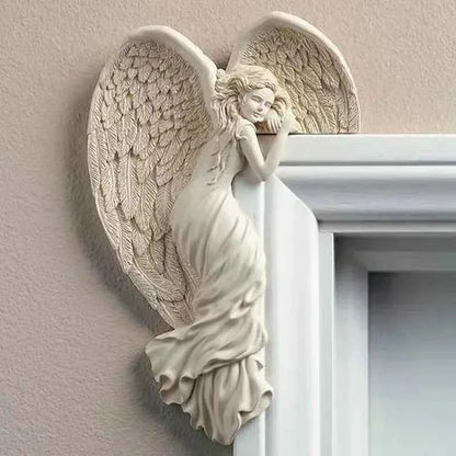 Home Decor Creative Fashion Crafts Angel Wings Resin Craft Door Frame Ornament Angel Winged Goddess Garden Door Decor Gifts