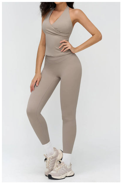 Women’s 2-Piece Yoga Tracksuit — High Waist Leggings & Sports Top