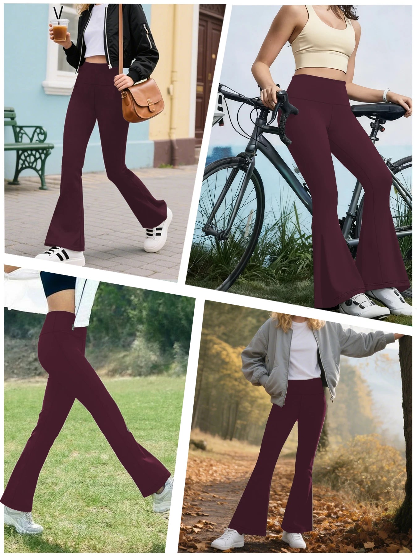 Women's Super Soft Flare Pants — High Waisted Tummy Control Yoga Bell Bottoms