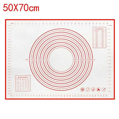 UNTIOR 1PCS Silicone Baking Mat Kneading Pad Dough Mat Pizza Cake Dough Maker Kitchen Cooking Grill Non-Stick Gadgets Bakeware