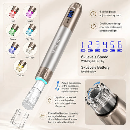 Microneedling Pen with 10 Cartridges, 2-in-1